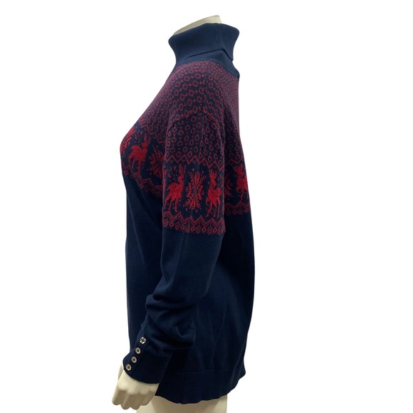 Tommy Hilfiger Fair Isle Reindeer Turtleneck Sweater XL NWT - Picture 5 of 7